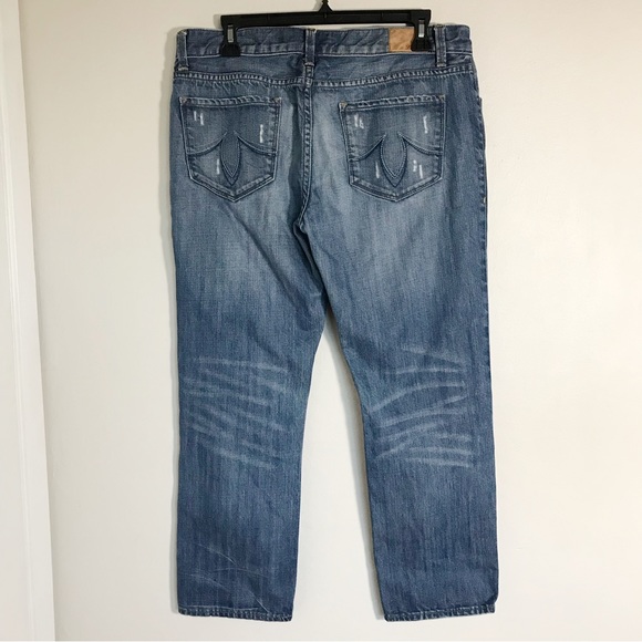 Level 99 Distressed Boyfriend Jeans Size 29 Blue Casual Pockets Cotton - Picture 6 of 12